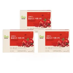 3 Boxes Good Base Korean Red Ginseng Pomegranate Sticks Royal 10ml x 30 Pouches Healthy Foods Korean Traditional Beauty Suppleme