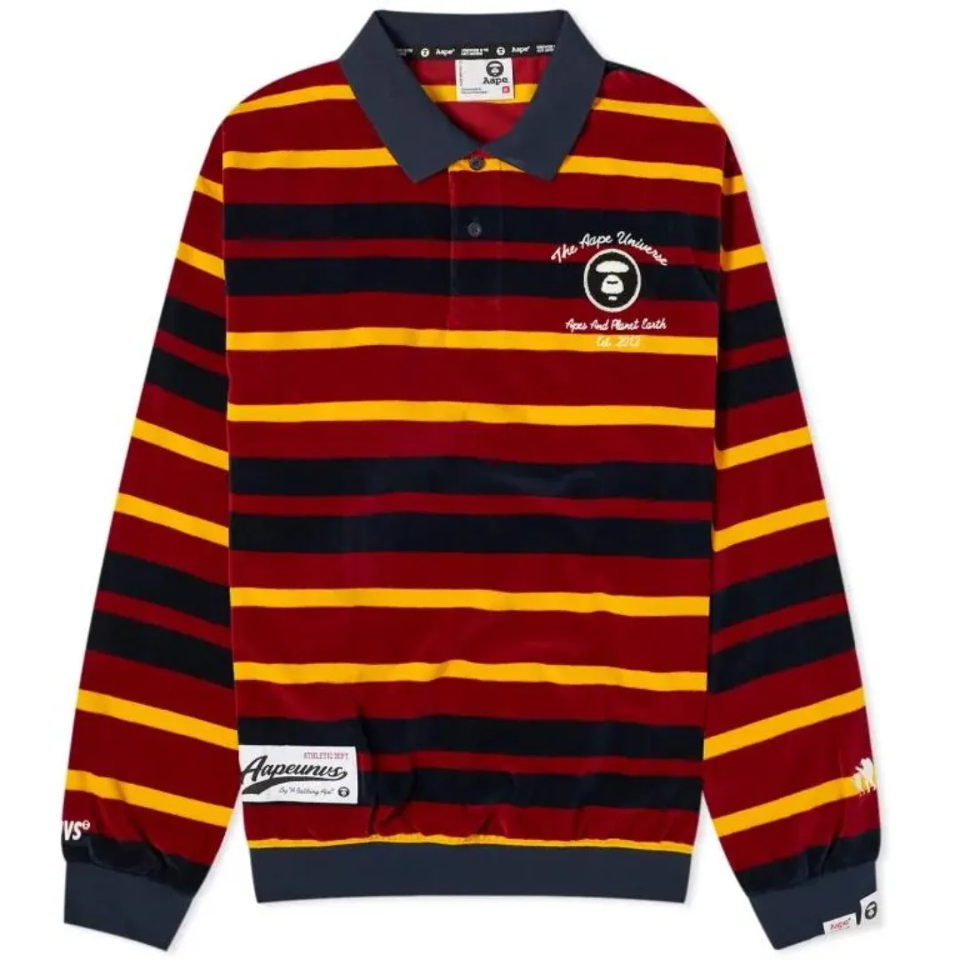 A BATHING APE  |Stripes Unisex Street Style Long Sleeves Cotton Oversized