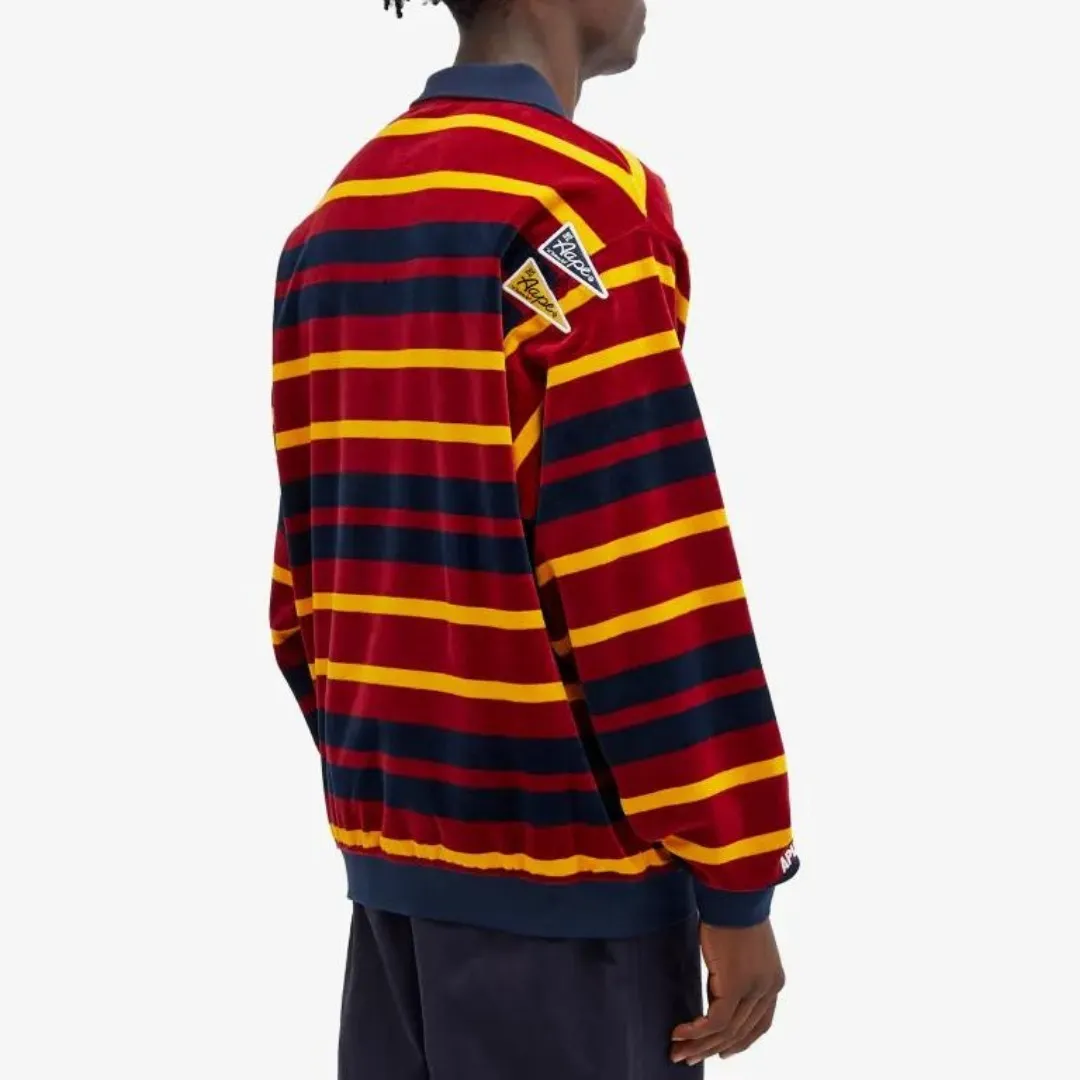 A BATHING APE  |Stripes Unisex Street Style Long Sleeves Cotton Oversized