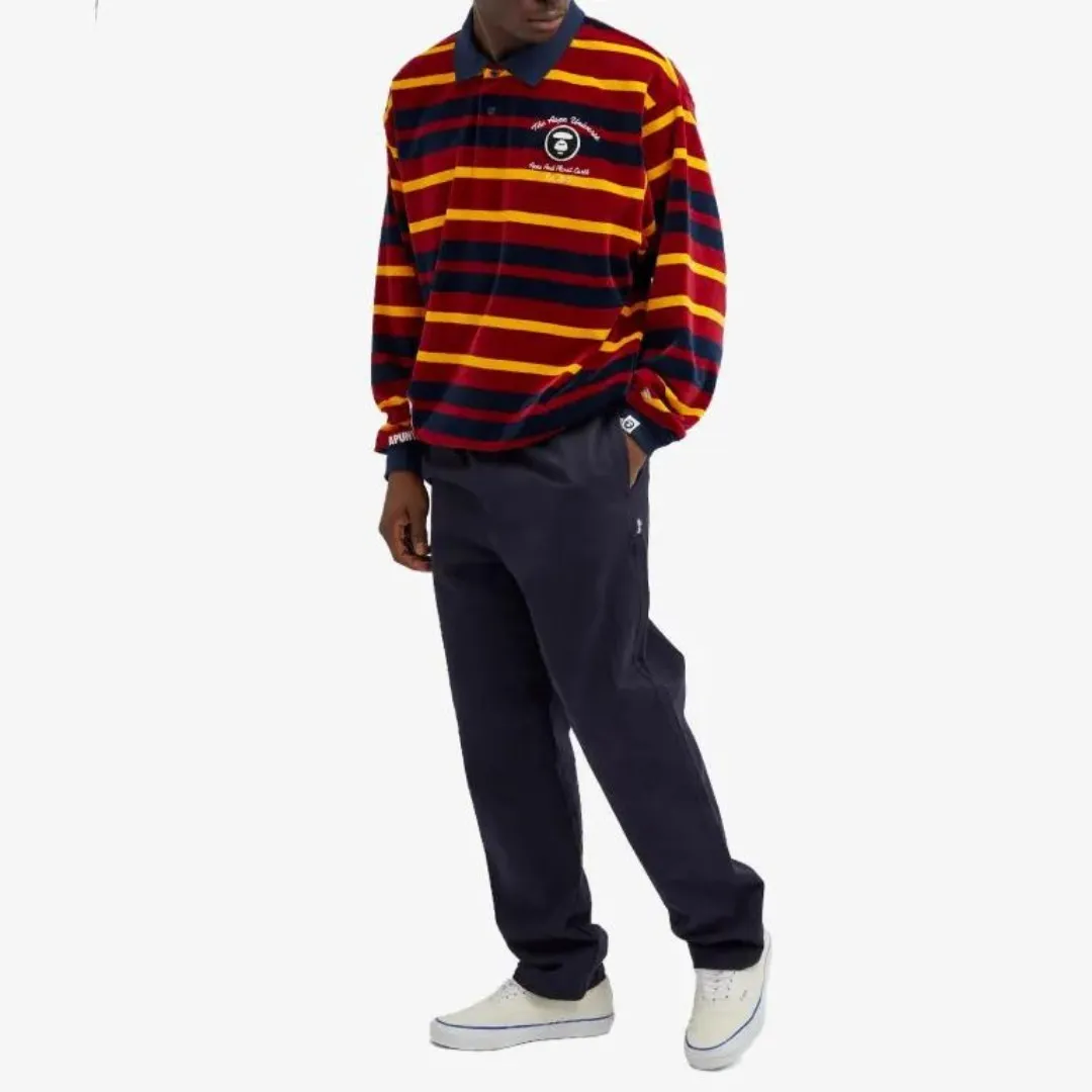 A BATHING APE  |Stripes Unisex Street Style Long Sleeves Cotton Oversized