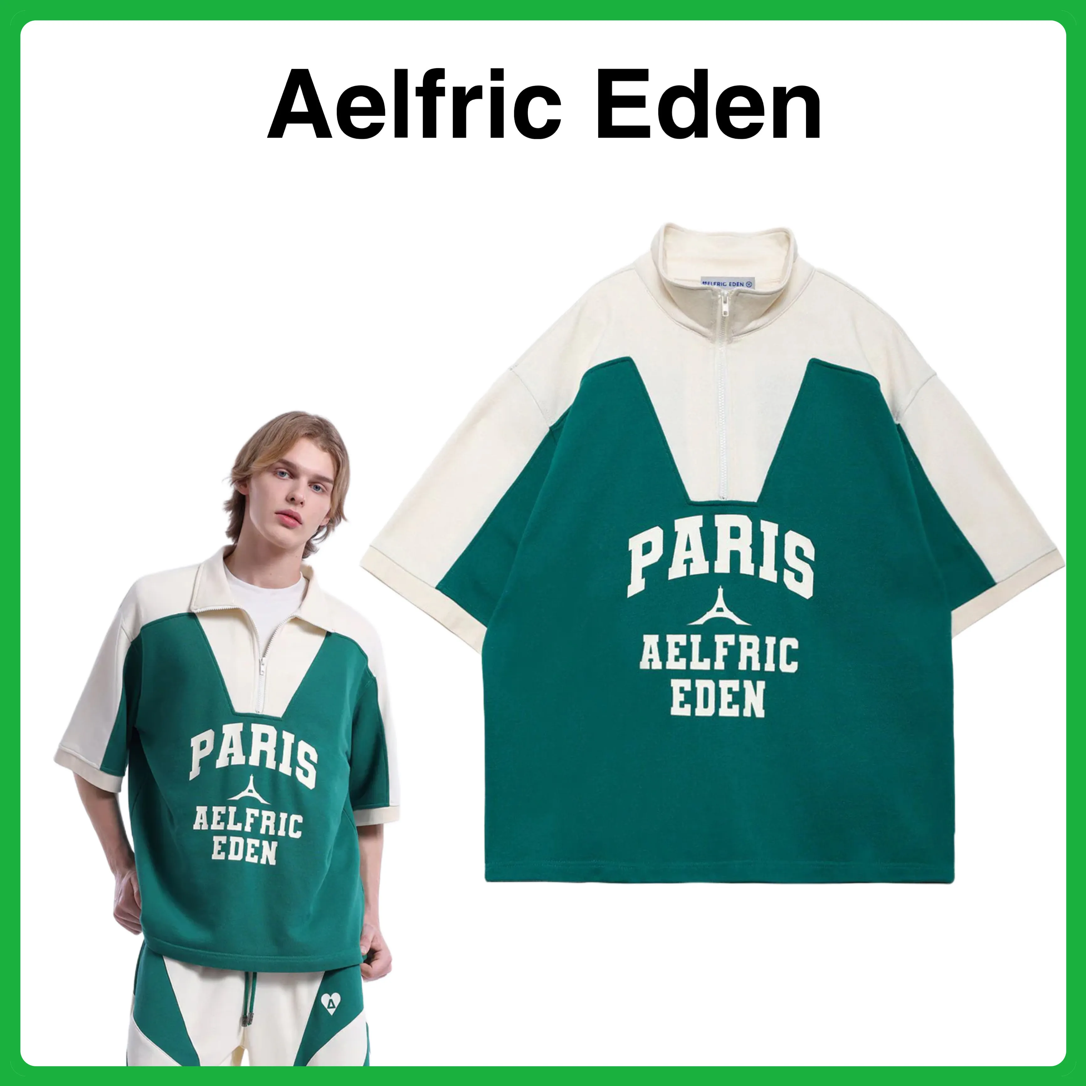 Aelfric Eden  |Unisex Street Style Cotton Short Sleeves Oversized Logo