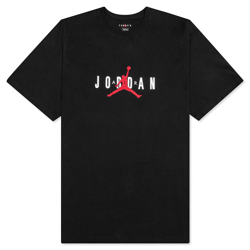 Air Jordan S/S Tee - Black/White/Gym Red