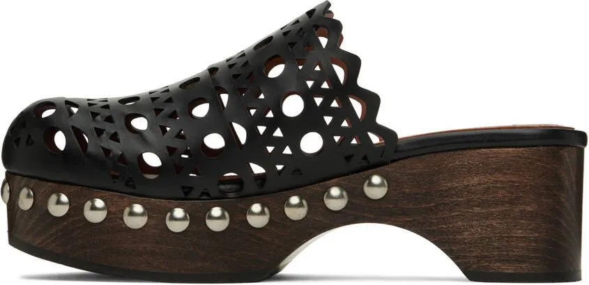 ALAÏA Black Vienne Clogs