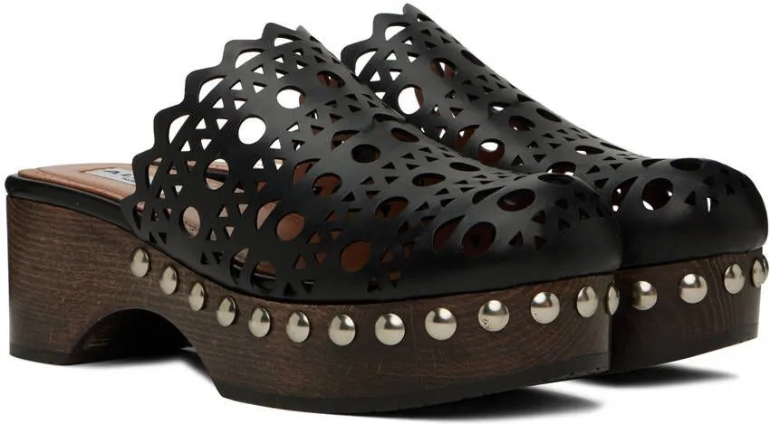 ALAÏA Black Vienne Clogs