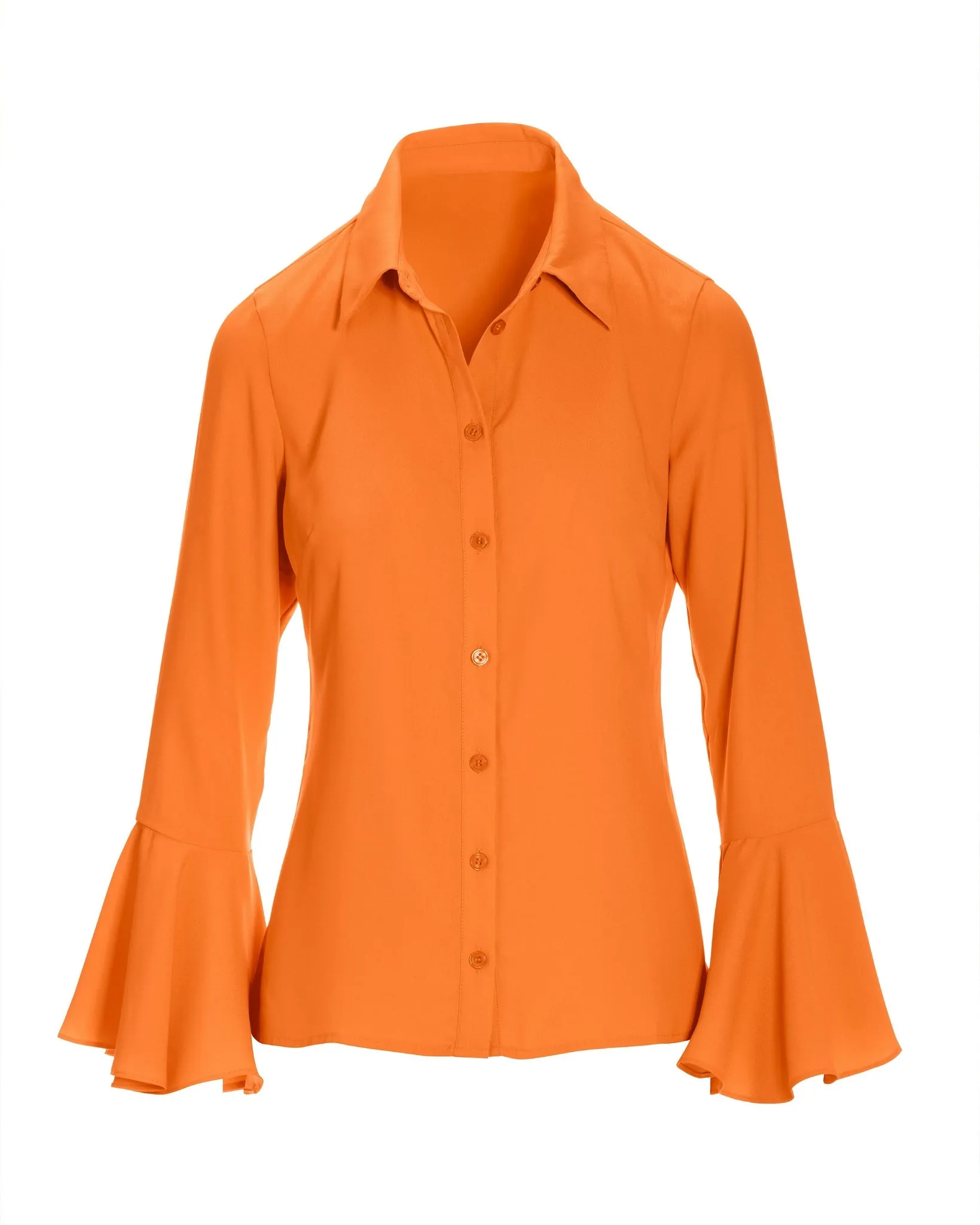 Alexa Flare Sleeve Shirt Nectarine