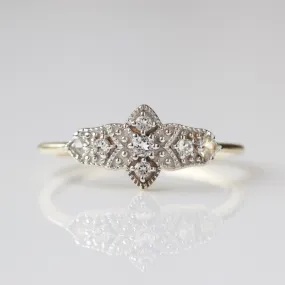 Amelia White Topaz Vintage Crest Ring