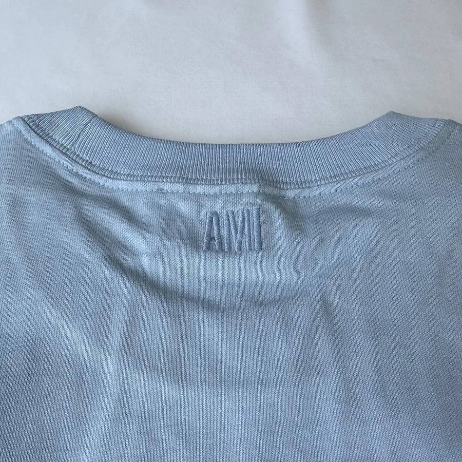 AMI PARIS  |Crew Neck Unisex Plain Cotton Short Sleeves Oversized Logo