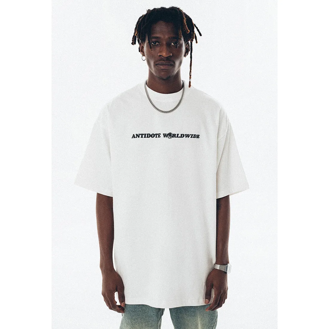 ANTIDOTE  |Crew Neck Unisex Street Style Cotton Short Sleeves Oversized