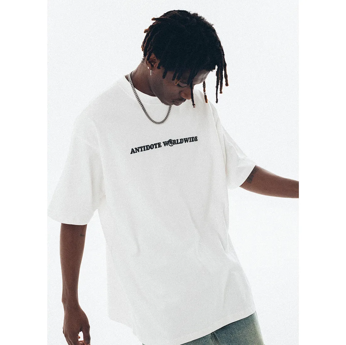 ANTIDOTE  |Crew Neck Unisex Street Style Cotton Short Sleeves Oversized