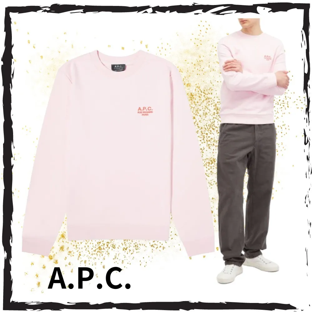 A.P.C.  |Crew Neck Unisex Street Style Collaboration Long Sleeves