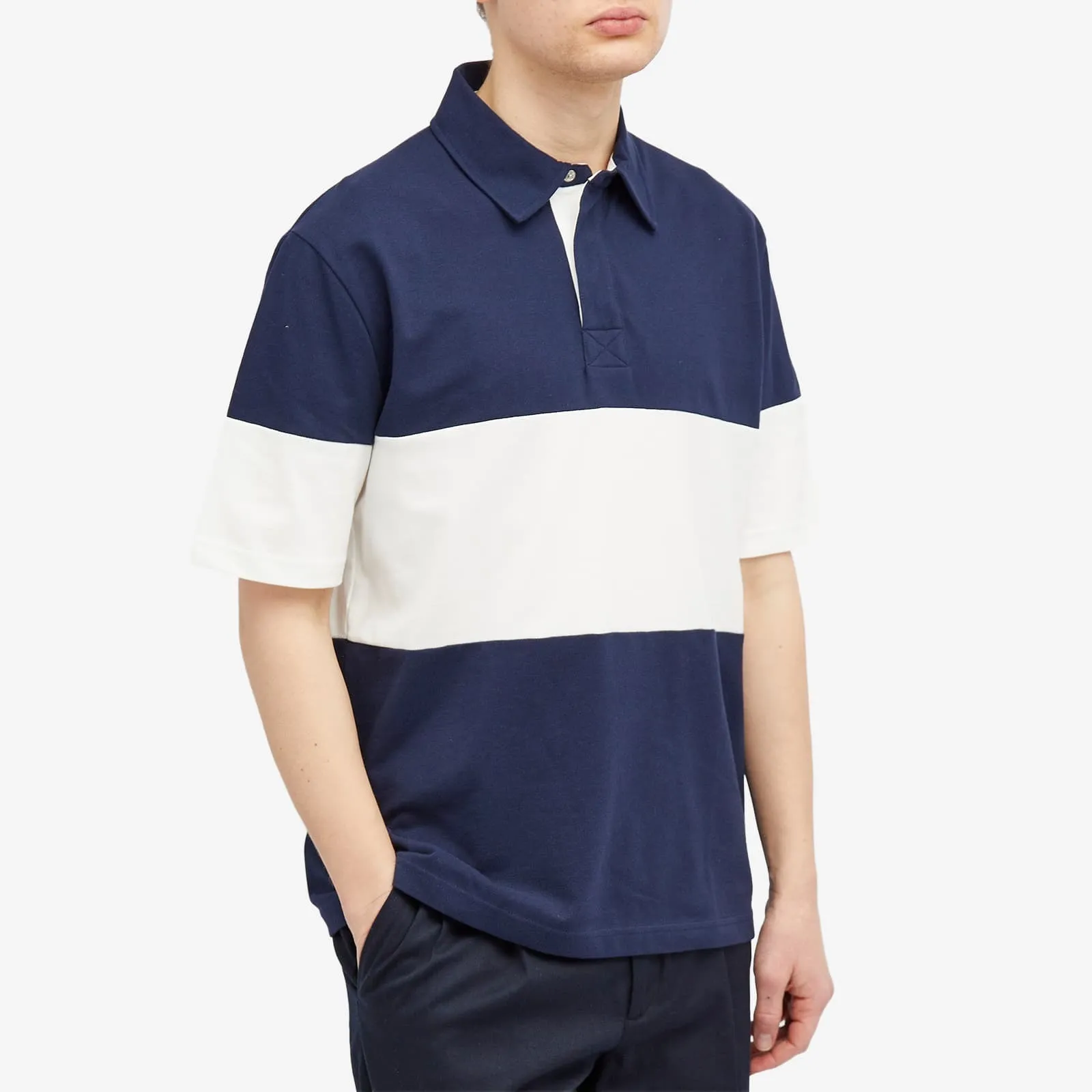 A.P.C.  |Stripes Unisex Street Style Cotton Short Sleeves Oversized