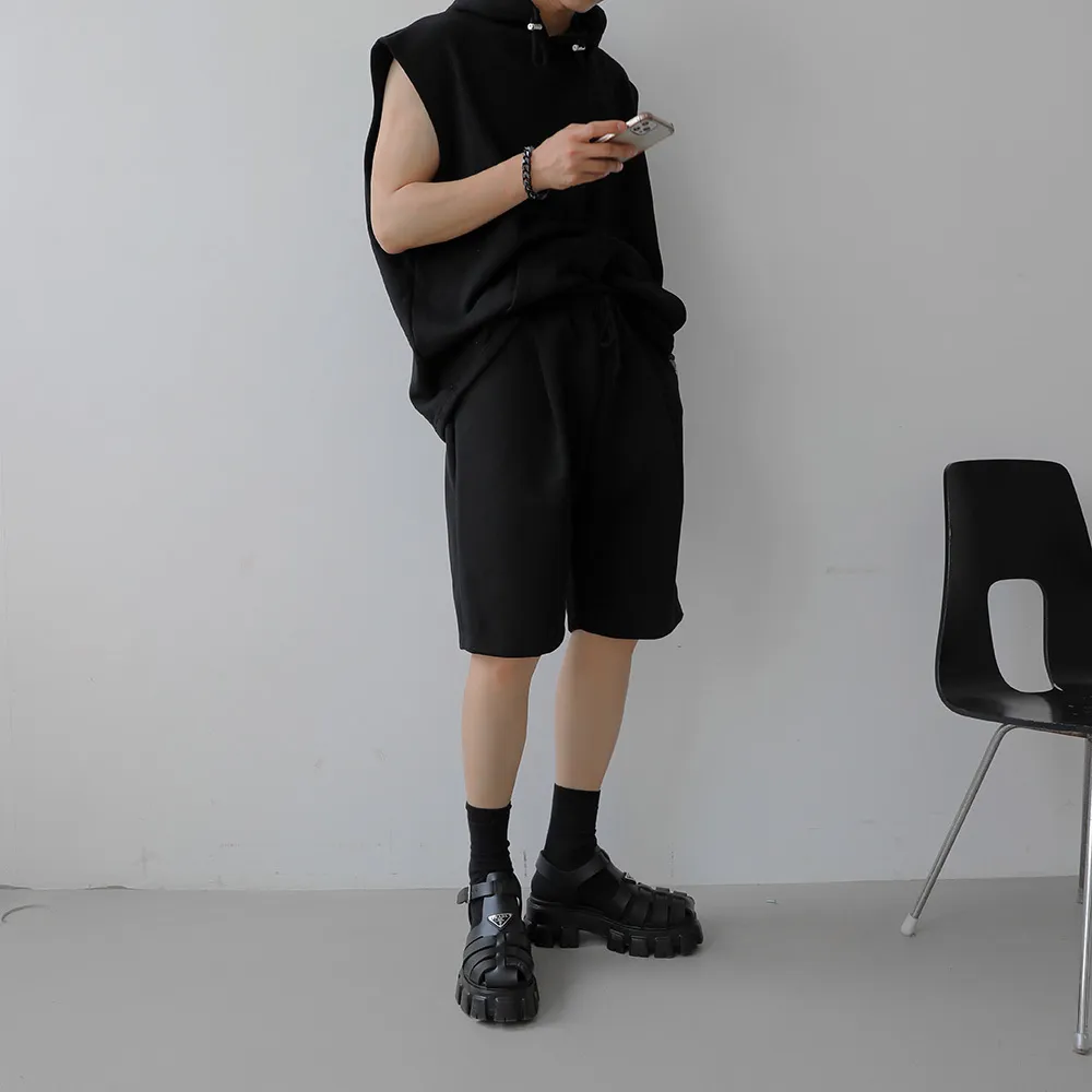 ASCLO  |Unisex Sleeveless Street Style Plain Oversized