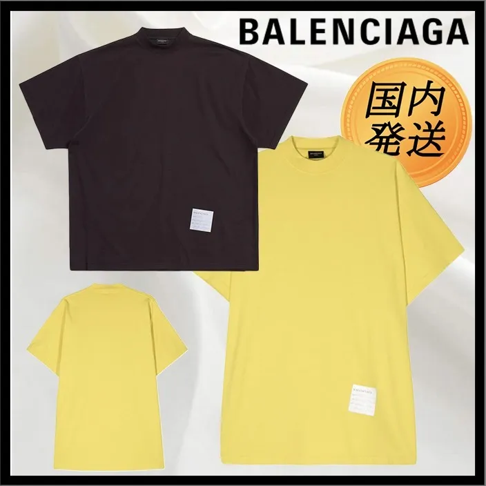 BALENCIAGA  |Crew Neck Unisex Street Style Plain Cotton Short Sleeves