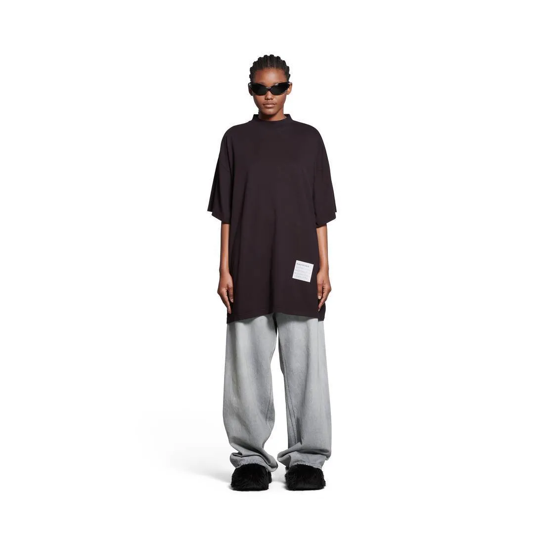 BALENCIAGA  |Crew Neck Unisex Street Style Plain Cotton Short Sleeves