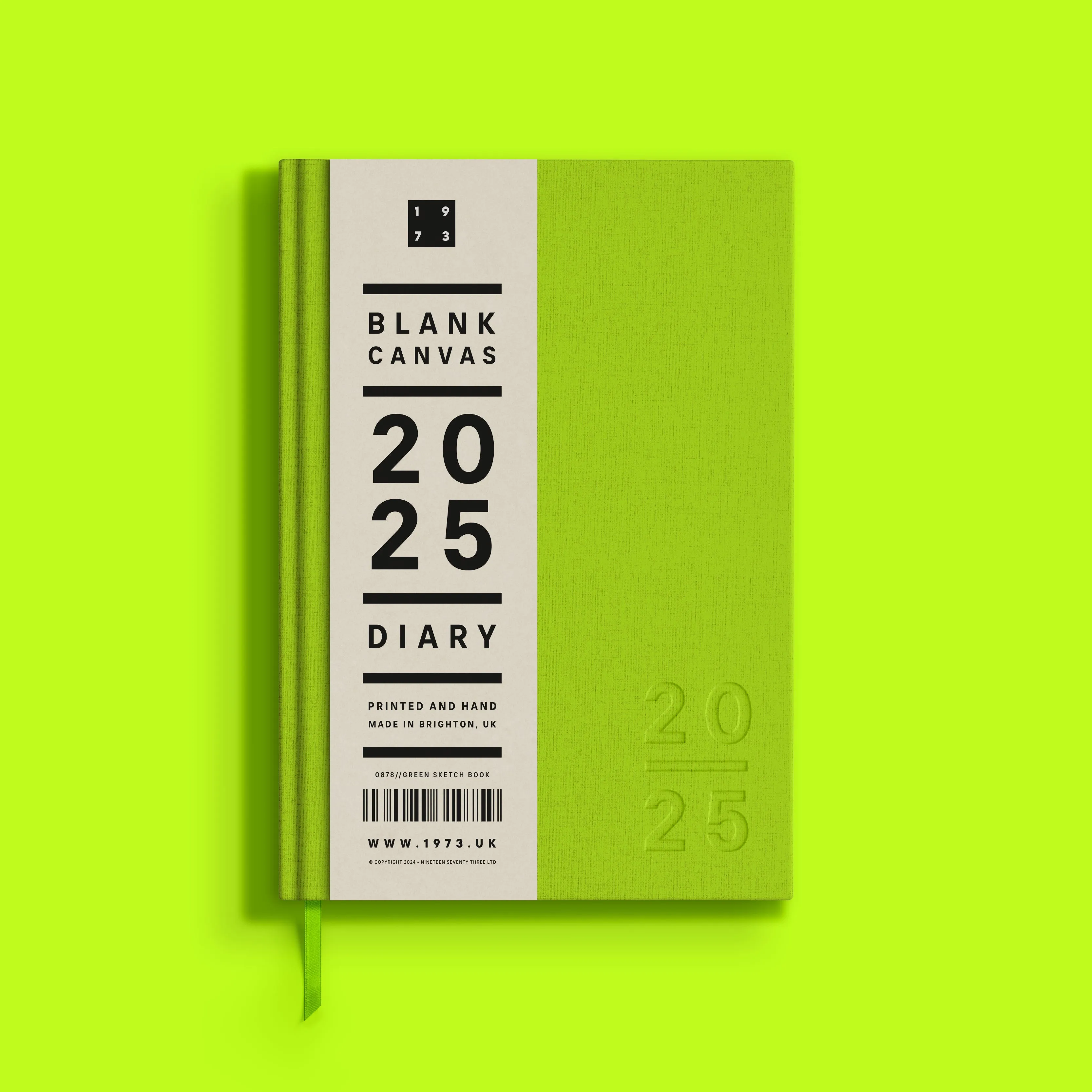 Blank Canvas Lime 2025 Diary