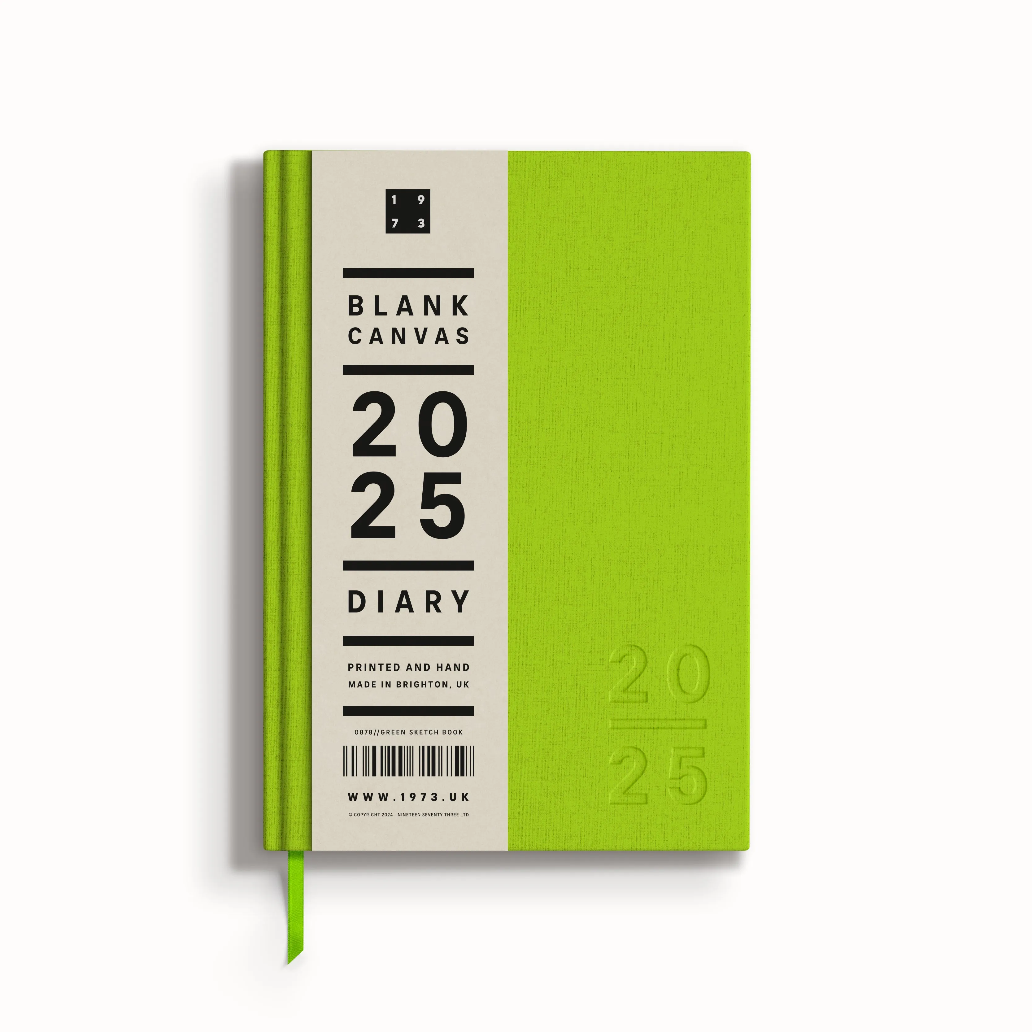 Blank Canvas Lime 2025 Diary