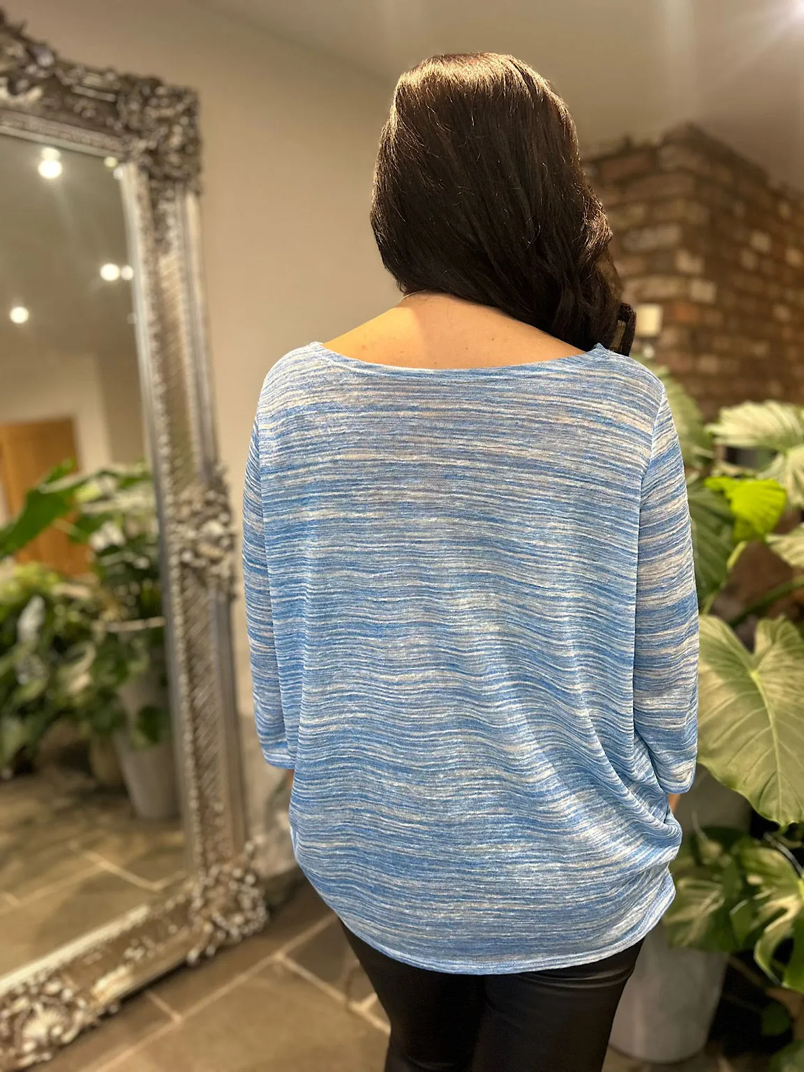 Blue Marl Lightweight Top Jennifer