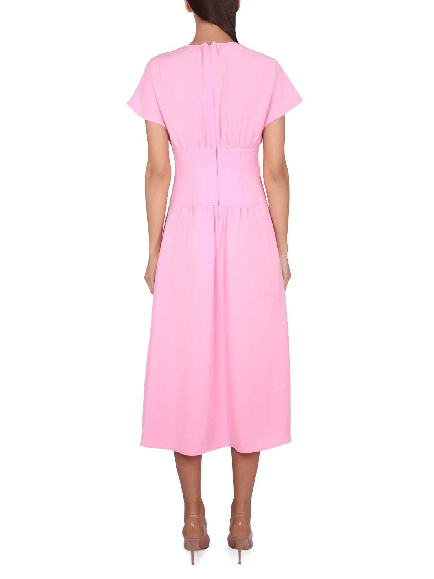 BOUTIQUE MOSCHINO    LIGHTWEIGHT CADY MIDI DRESS