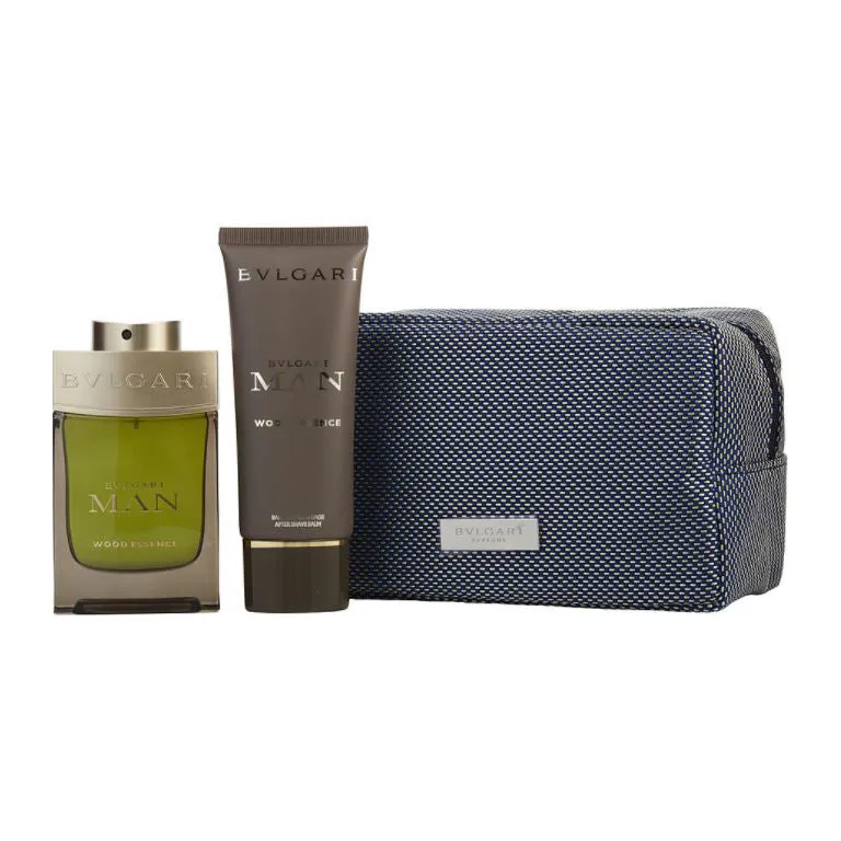 Bvlgari Man Wood Essence 3pc Gift Set EDP 3.4 oz 100 ml