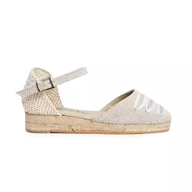 Canvas Espadrilles in Silver