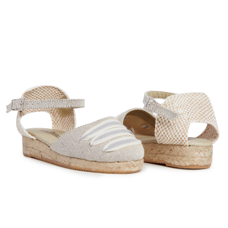 Canvas Espadrilles in Silver