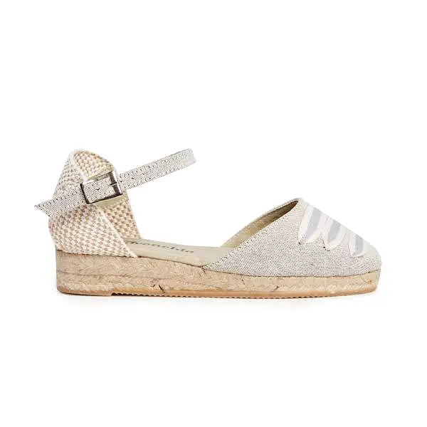 Canvas Espadrilles in Silver