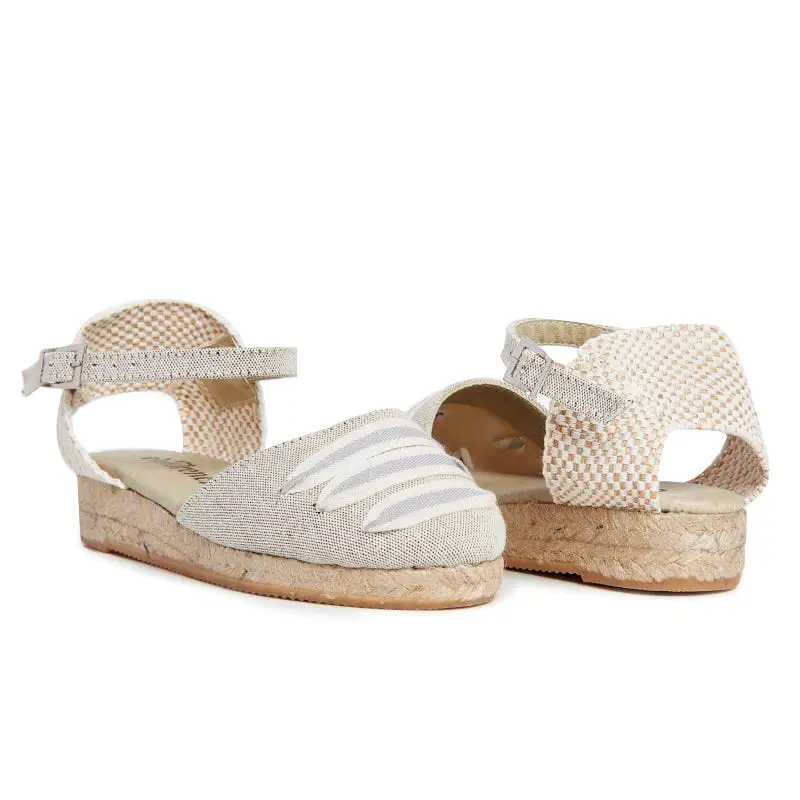 Canvas Espadrilles in Silver