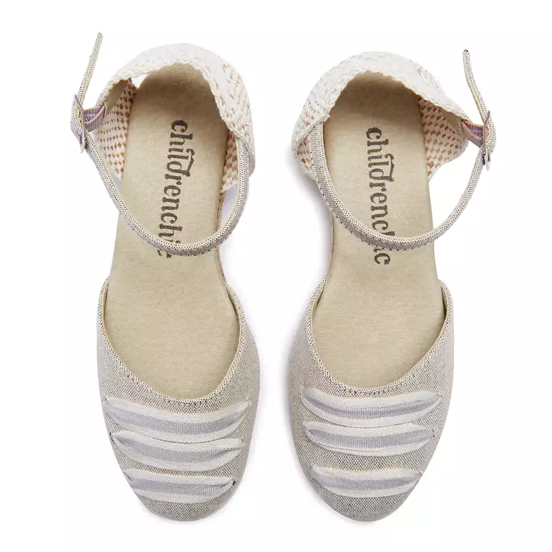 Canvas Espadrilles in Silver