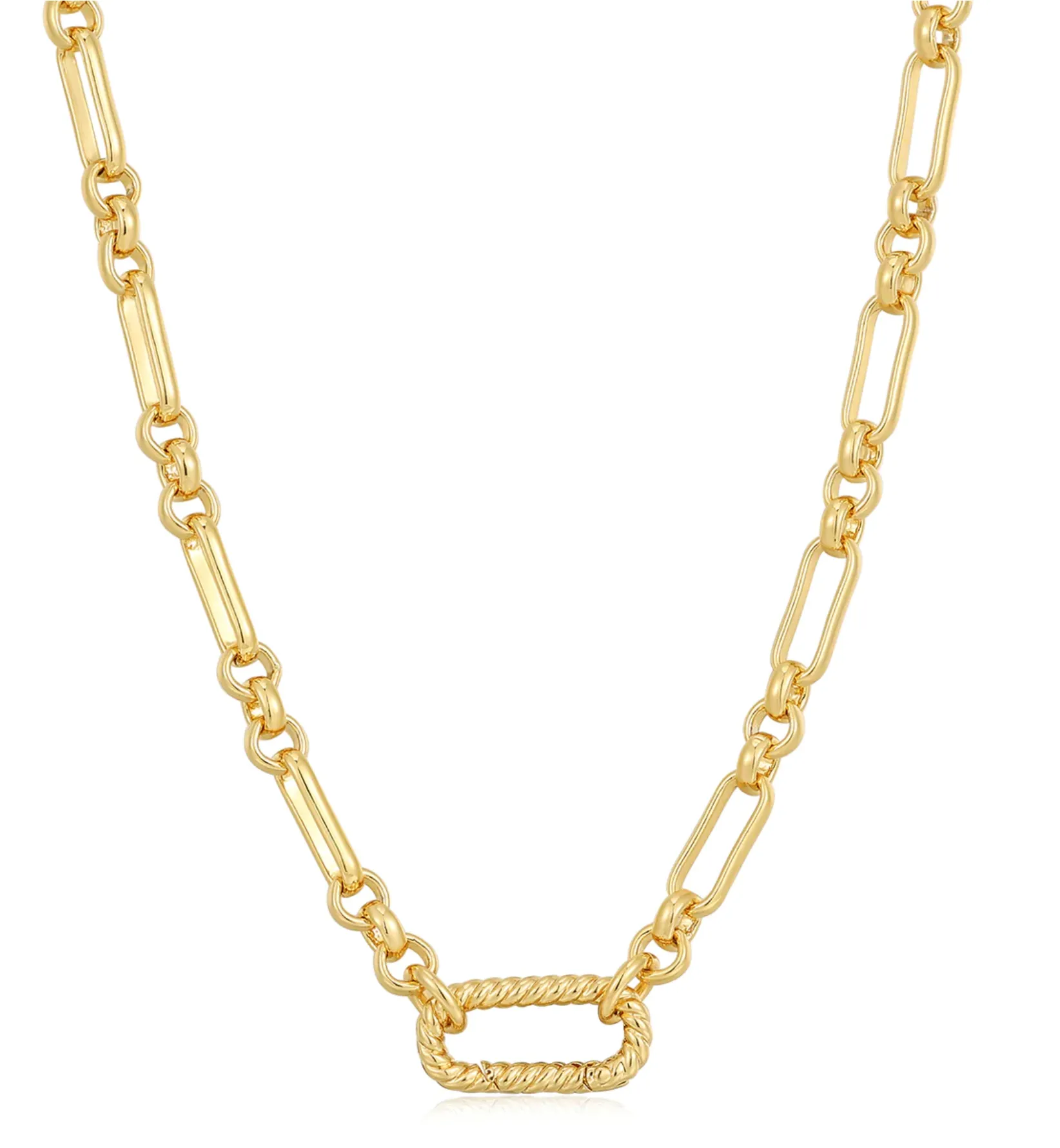 Cardiff Clasp Necklace in Gold