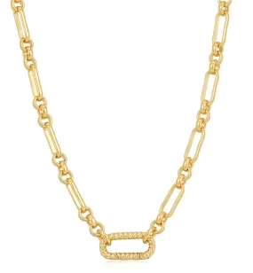 Cardiff Clasp Necklace in Gold