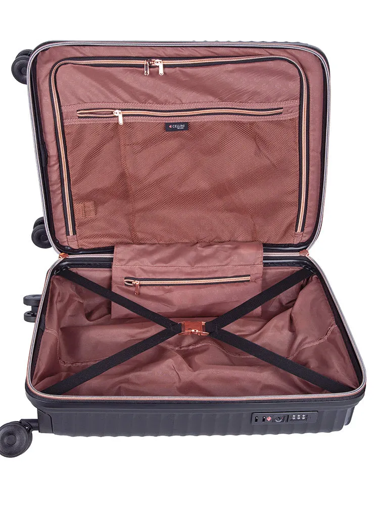 Cellini Allure Lrg 4 Wheel Trolley Case  Black