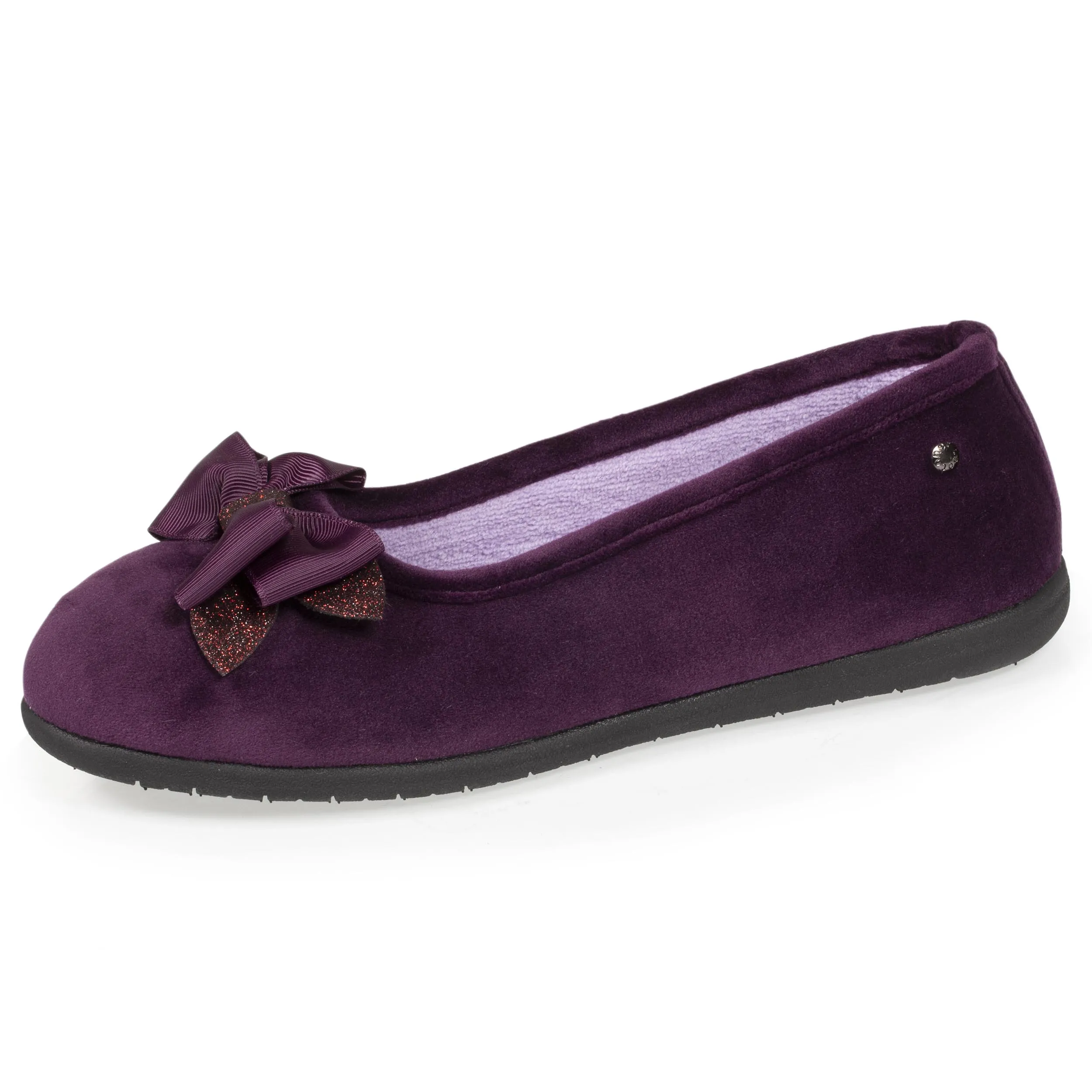 Chaussons ballerines Femme Aubergine