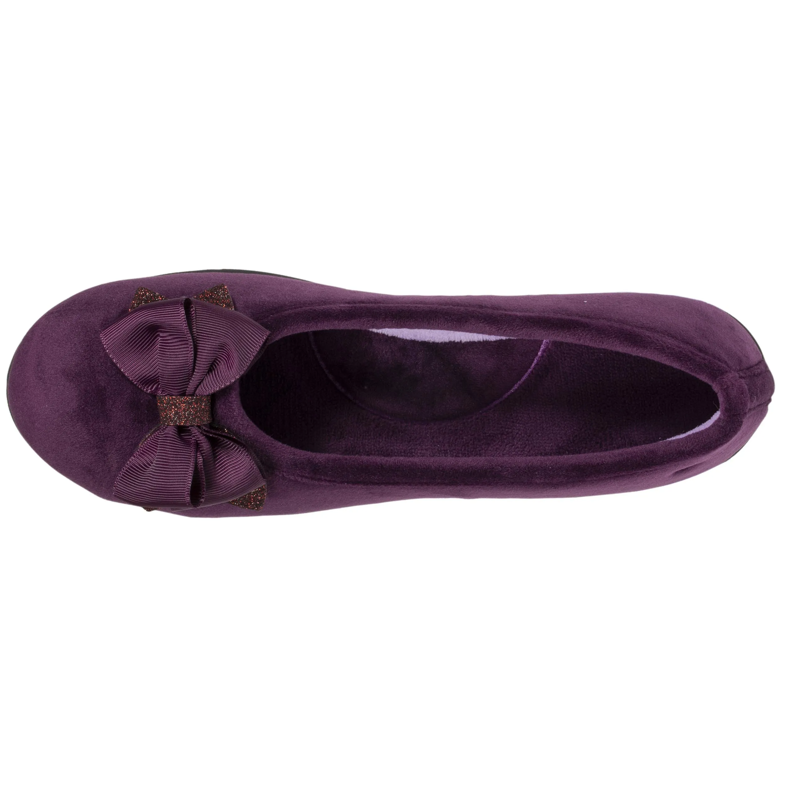 Chaussons ballerines Femme Aubergine