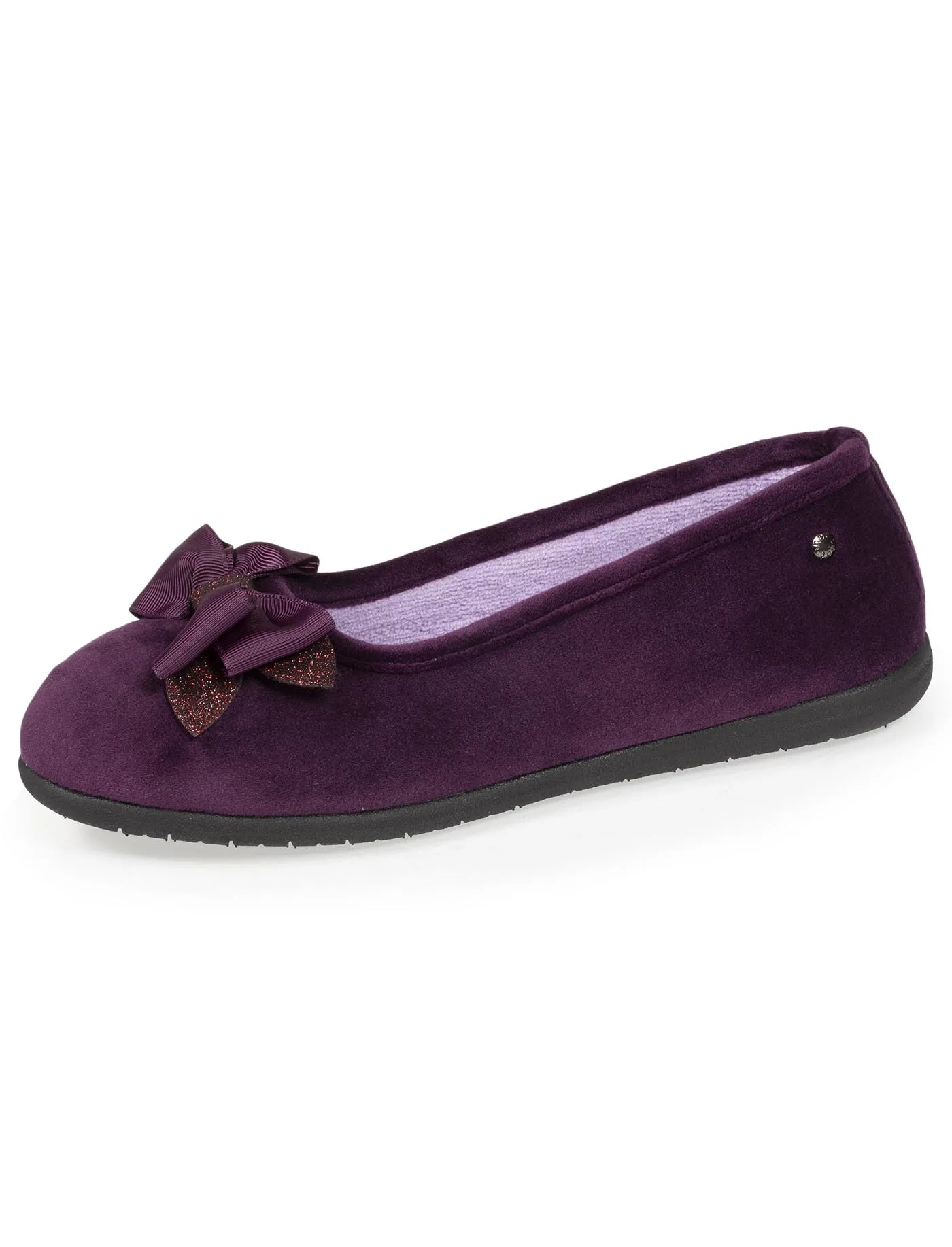 Chaussons ballerines Femme Aubergine