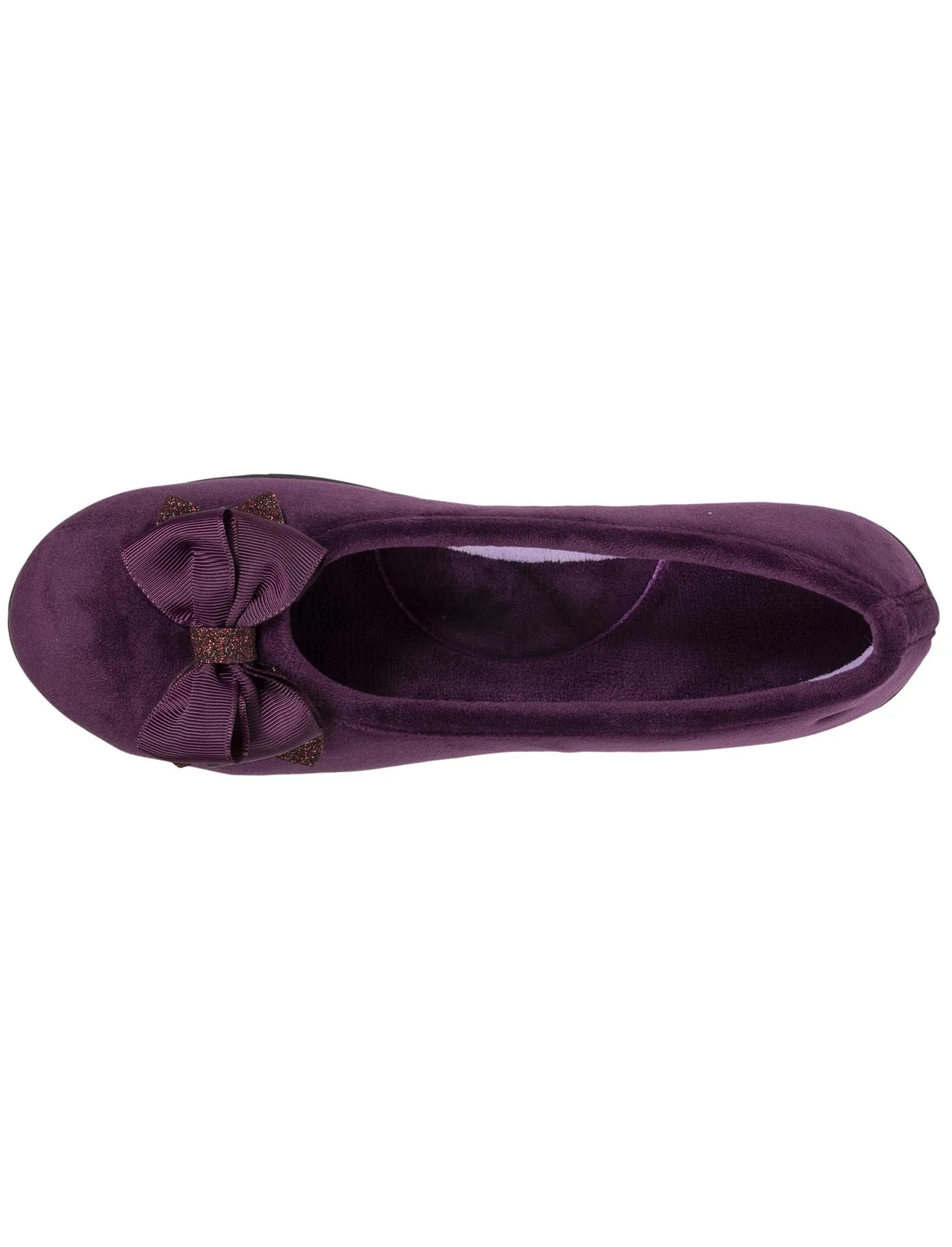 Chaussons ballerines Femme Aubergine