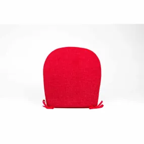 Chenille Chair Pad - Red