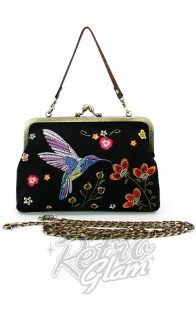 Comeco Hummingbird Kisslock Bag in Black