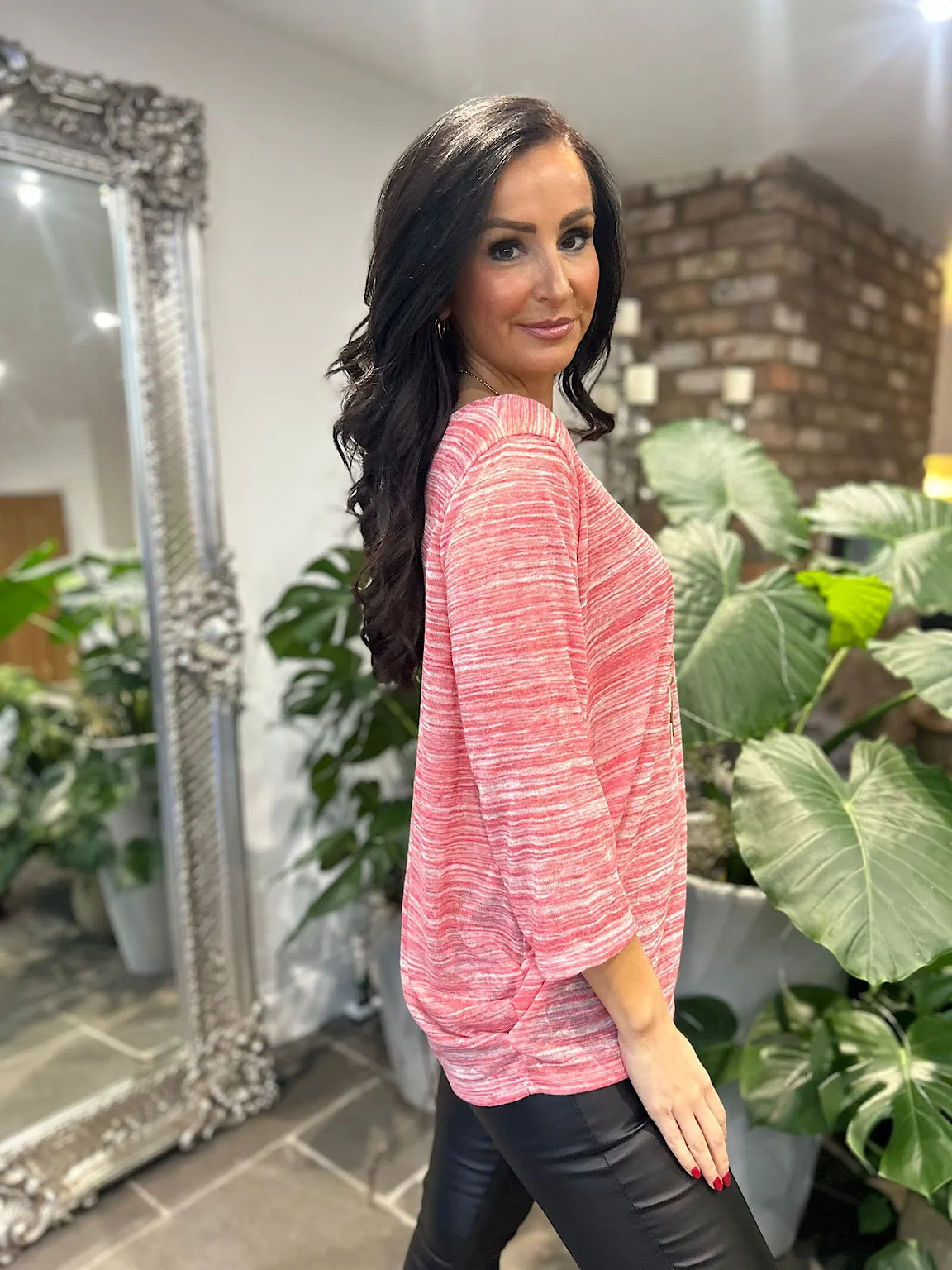 Coral Marl Lightweight Top Jennifer