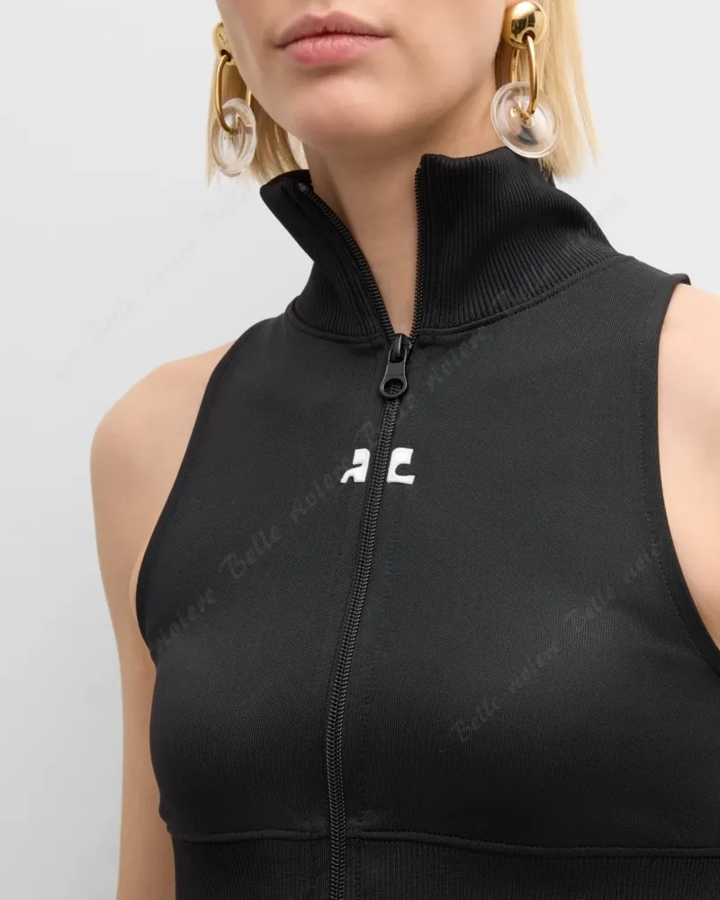 Courreges  |Unisex Street Style Oversized Logo Tanks & Camisoles