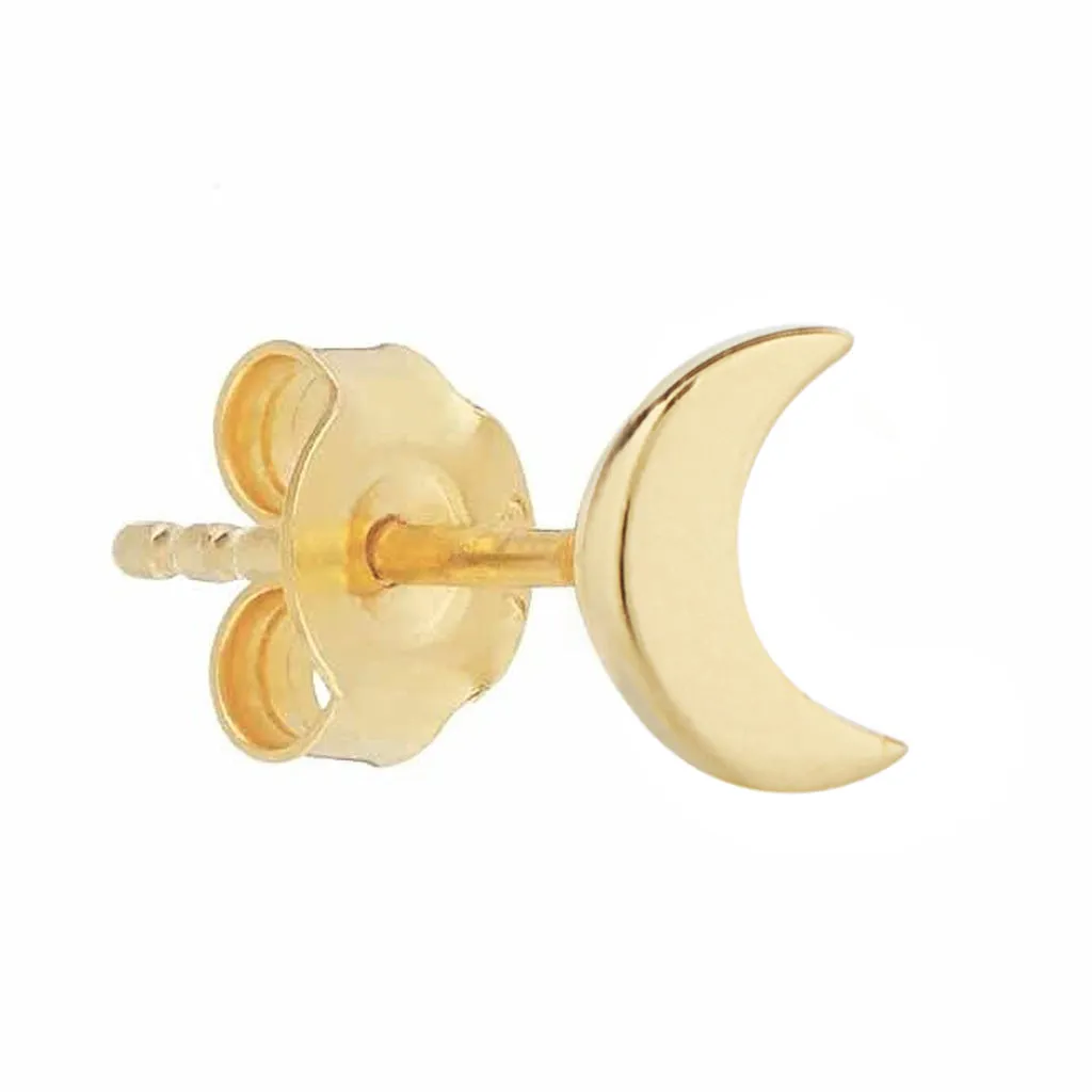 Crescent Moon Single Earring