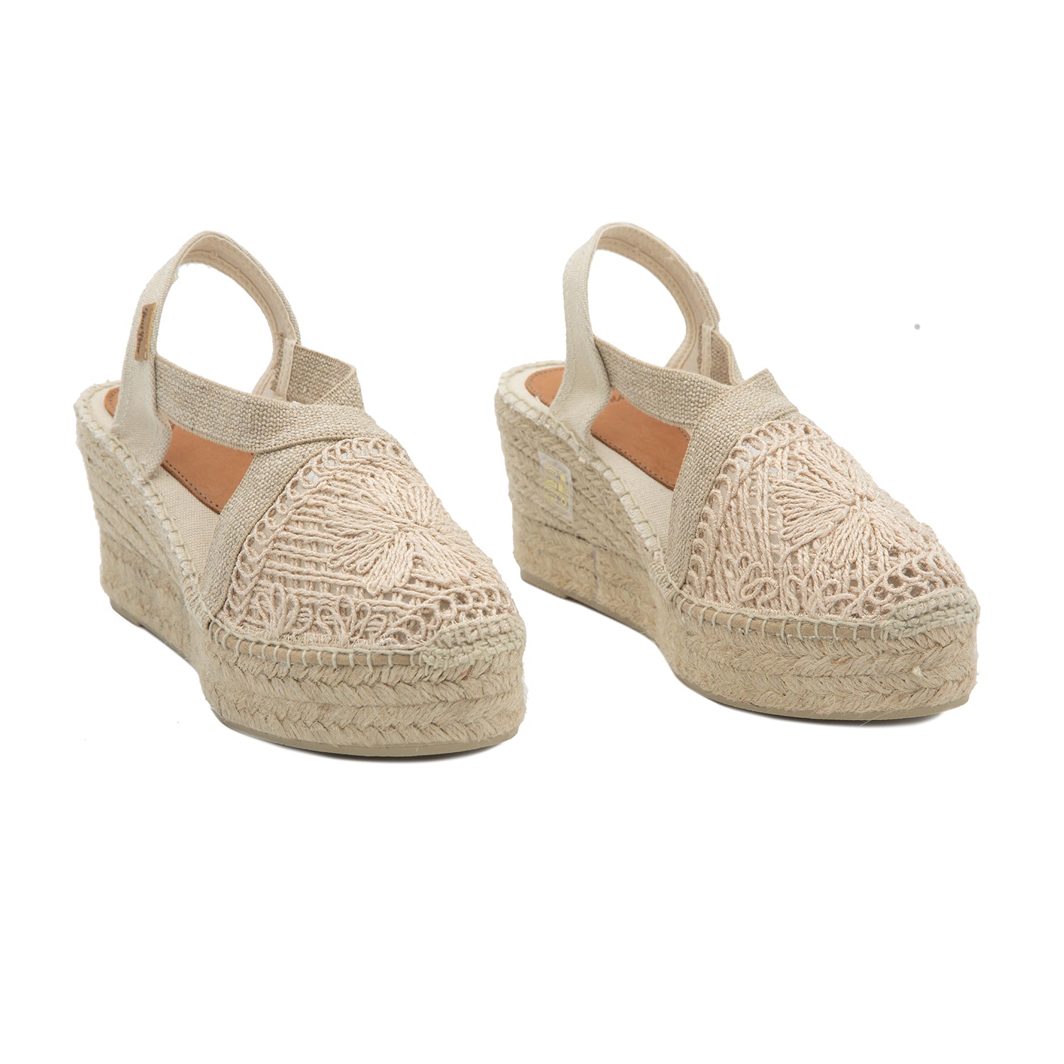 Crochet Fabric Wedges Espadrille For Women - Thalia