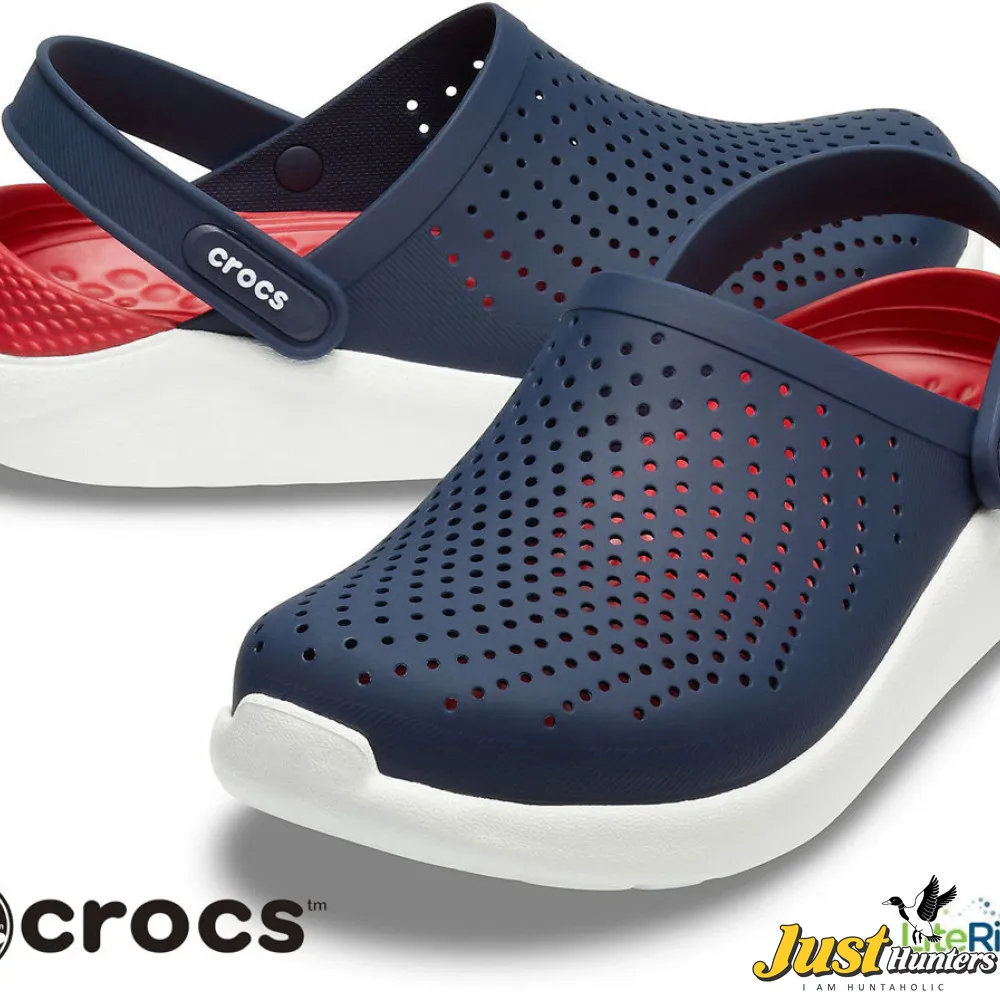 Crocs LiteRide Clogs Navy Blue and Red