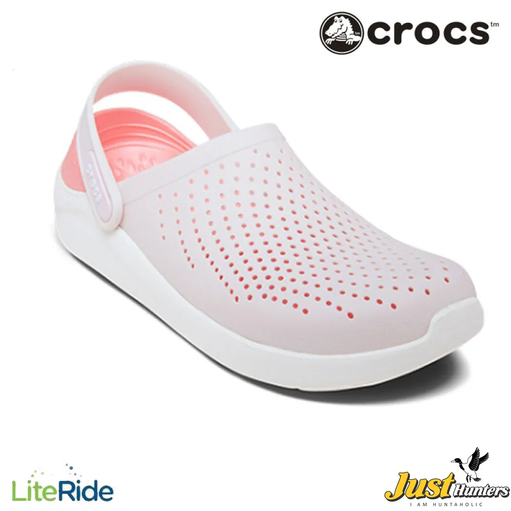 Crocs LiteRide Clogs Pearl White and Pink