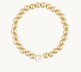 CUSTOM PEARL INITIAL BALL BRACELET