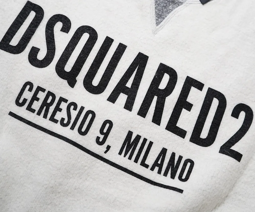 D SQUARED2  |Crew Neck Street Style Long Sleeves Oversized Logo Luxury