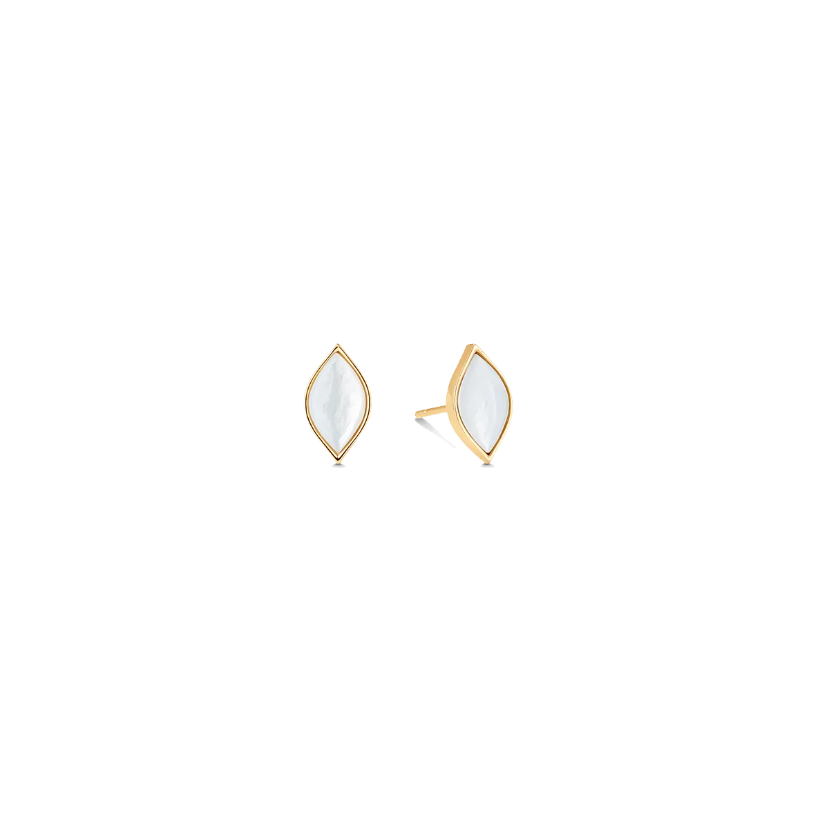 Donna Mother of Pearl and Gold Stud Earrings