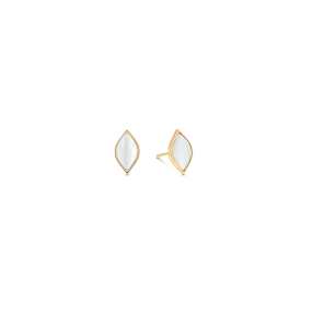 Donna Mother of Pearl and Gold Stud Earrings