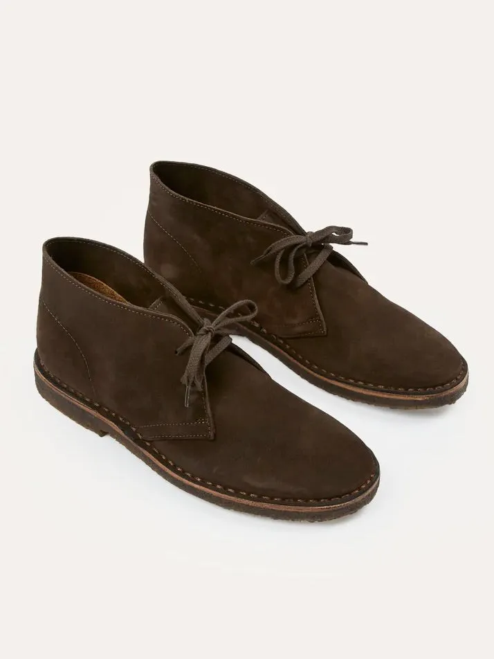 Drake's Clifford Desert Boot Dark Brown Suede