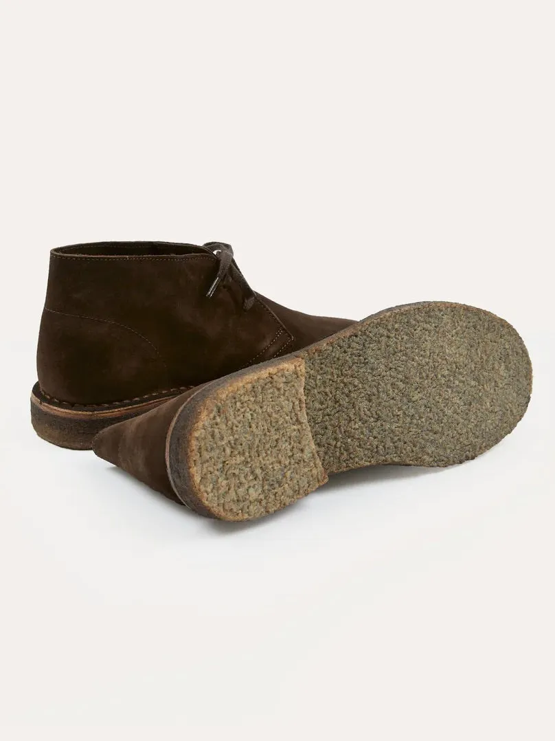 Drake's Clifford Desert Boot Dark Brown Suede