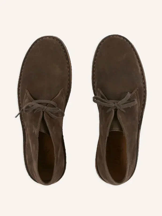 Drake's Clifford Desert Boot Dark Brown Suede